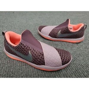 NIKE FREE CONNECT SLIP ON SNEAKERS SIZE 6 WOMEN'S SHOES PURPLE ORANGE